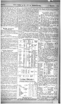 Nationalzeitung Donnerstag 1. Dezember 1870