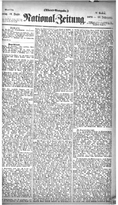 Nationalzeitung Montag 19. Dezember 1870