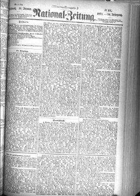 Nationalzeitung Mittwoch 11. Januar 1871