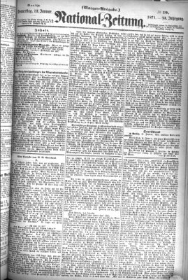 Nationalzeitung Donnerstag 12. Januar 1871