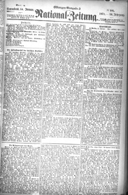 Nationalzeitung Samstag 14. Januar 1871