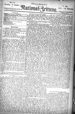 Nationalzeitung Dienstag 31. Januar 1871