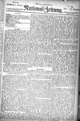 Nationalzeitung Samstag 4. Februar 1871