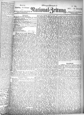 Nationalzeitung Sonntag 12. Februar 1871