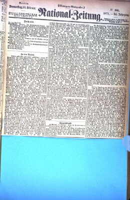 Nationalzeitung Donnerstag 23. Februar 1871