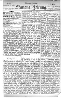 Nationalzeitung Samstag 22. April 1871