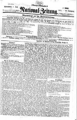 Nationalzeitung Samstag 1. Juli 1871