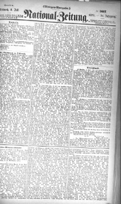 Nationalzeitung Mittwoch 5. Juli 1871