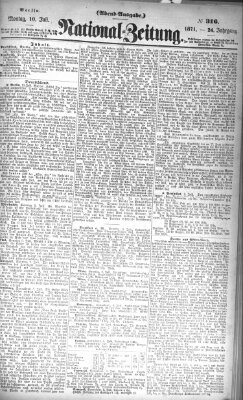 Nationalzeitung Montag 10. Juli 1871