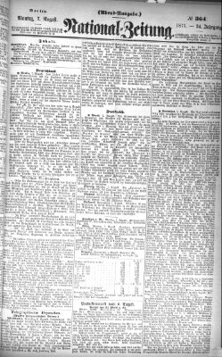 Nationalzeitung Montag 7. August 1871