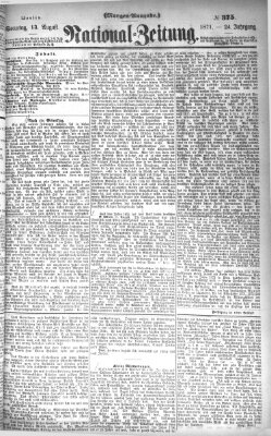 Nationalzeitung Sonntag 13. August 1871