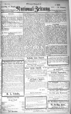 Nationalzeitung Donnerstag 17. August 1871