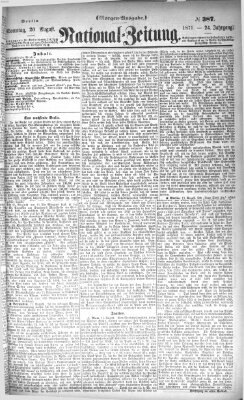 Nationalzeitung Sonntag 20. August 1871