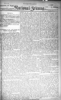 Nationalzeitung Samstag 26. August 1871