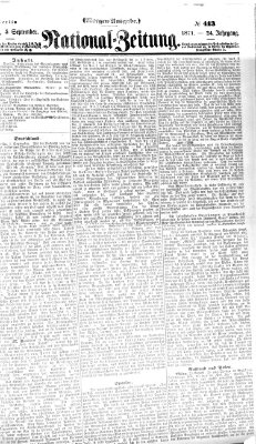 Nationalzeitung Dienstag 5. September 1871