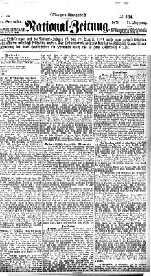 Nationalzeitung Freitag 15. September 1871