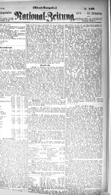 Nationalzeitung Montag 25. September 1871