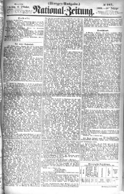 Nationalzeitung Freitag 6. Oktober 1865