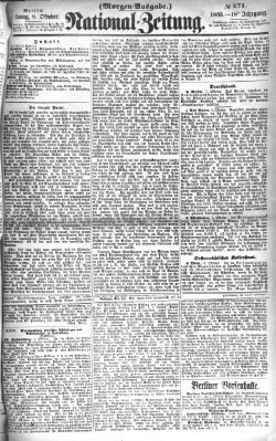 Nationalzeitung Sonntag 8. Oktober 1865