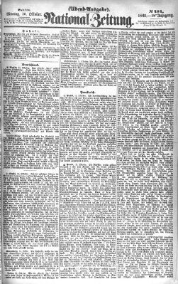 Nationalzeitung Montag 16. Oktober 1865