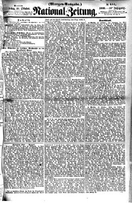 Nationalzeitung Freitag 20. Oktober 1865