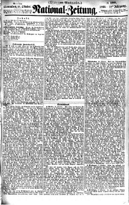 Nationalzeitung Samstag 21. Oktober 1865