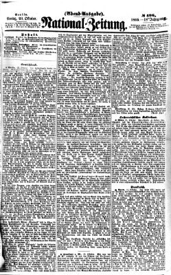 Nationalzeitung Montag 23. Oktober 1865