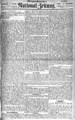 Nationalzeitung Mittwoch 25. Oktober 1865