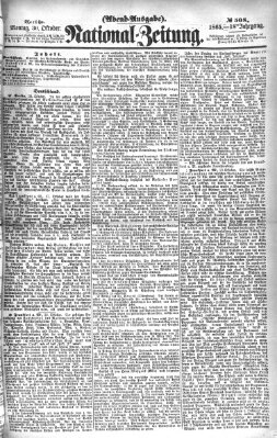 Nationalzeitung Montag 30. Oktober 1865