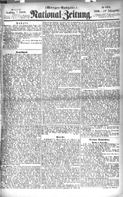 Nationalzeitung Dienstag 7. November 1865