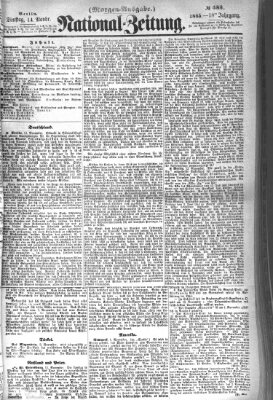 Nationalzeitung Dienstag 14. November 1865