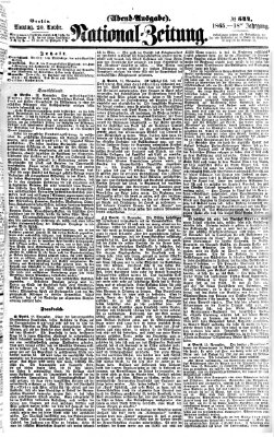 Nationalzeitung Montag 20. November 1865