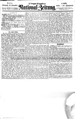 Nationalzeitung Mittwoch 29. November 1865