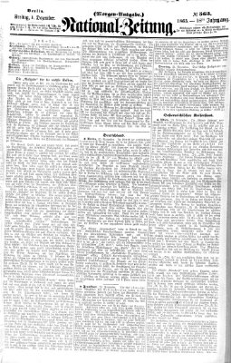 Nationalzeitung Freitag 1. Dezember 1865