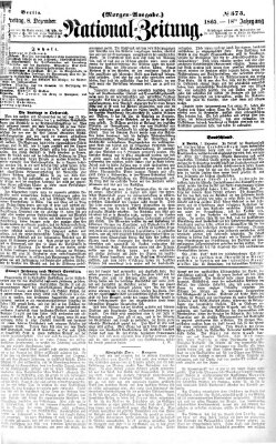 Nationalzeitung Freitag 8. Dezember 1865