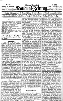 Nationalzeitung Montag 25. Dezember 1865