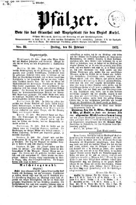 Pfälzer Freitag 24. Februar 1871