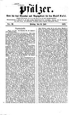 Pfälzer Freitag 14. Juli 1871