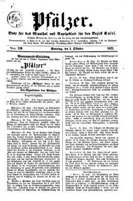 Pfälzer Sonntag 1. Oktober 1871