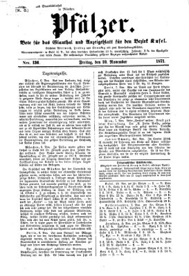 Pfälzer Freitag 10. November 1871