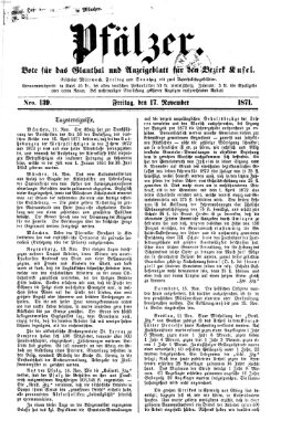 Pfälzer Freitag 17. November 1871