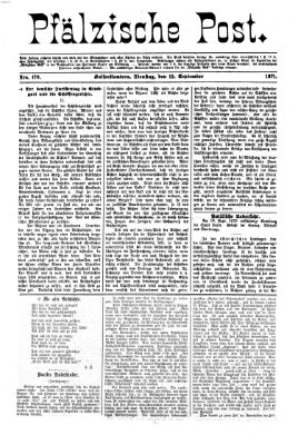 Pfälzische Post Dienstag 19. September 1871