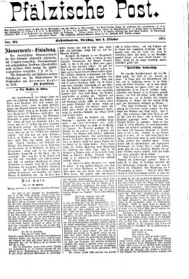 Pfälzische Post Dienstag 3. Oktober 1871