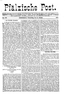 Pfälzische Post Donnerstag 12. Oktober 1871