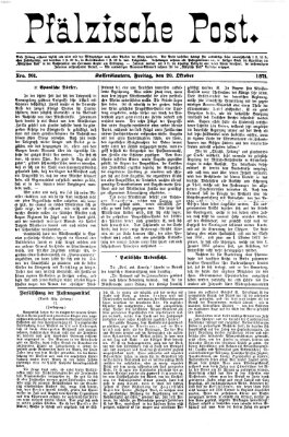 Pfälzische Post Freitag 20. Oktober 1871