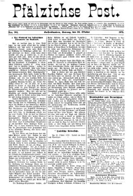 Pfälzische Post Sonntag 22. Oktober 1871