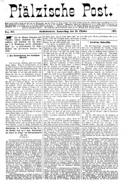 Pfälzische Post Donnerstag 26. Oktober 1871