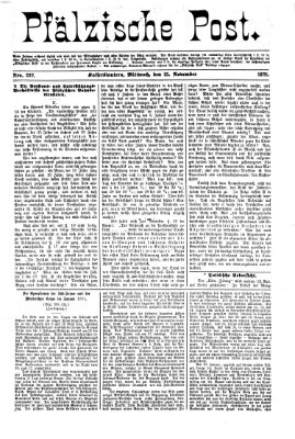 Pfälzische Post Mittwoch 15. November 1871