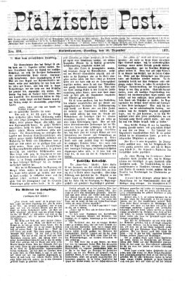 Pfälzische Post Samstag 16. Dezember 1871