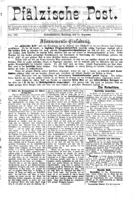 Pfälzische Post Sonntag 17. Dezember 1871